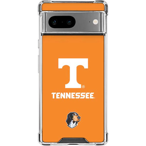 University of Tennessee-Knoxville T Logo on Orange Google Pixel 7a Clear Case